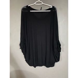 Mon Ami Black Sub Sleeve Shirt Size Medium